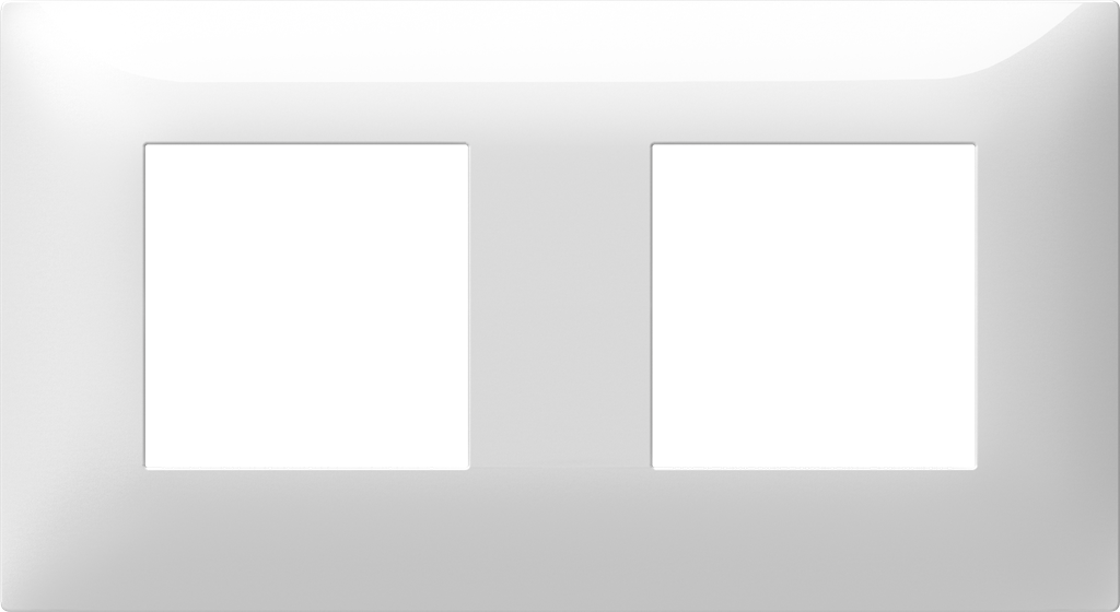 Рамка 2+2 мод. цвят Бял гланц Thin Modul TEM