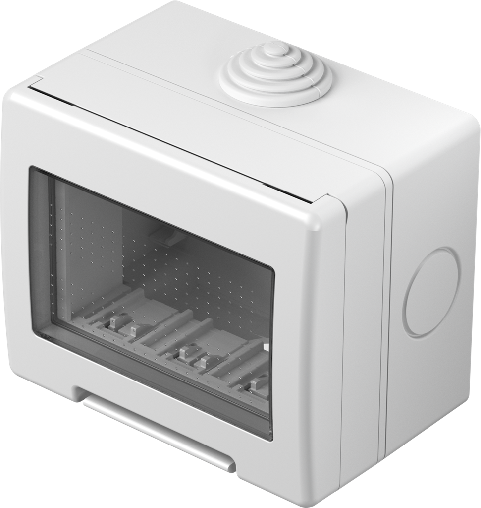 Конзола за открит монтаж IP55 3 мод. цвят Бял гланц Modul TEM