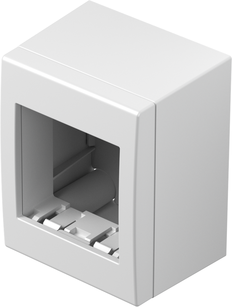 Конзола за открит монтаж IP40 2 мод. цвят Бял гланц Modul TEM