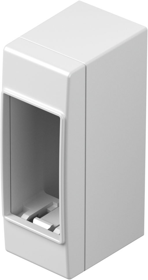 Конзола за открит монтаж IP40 1 мод. цвят Бял гланц Modul TEM