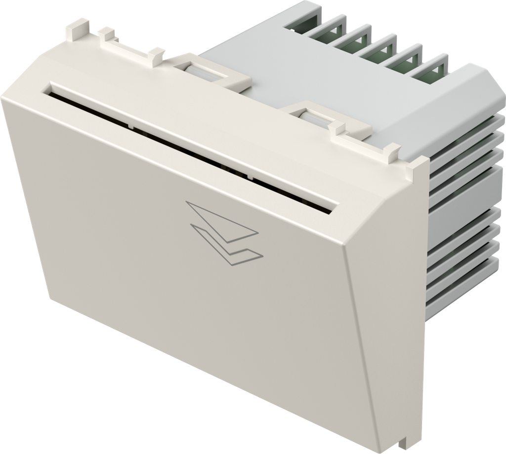 Енергоспестител с RFID четец за карти 3 мод. цвят Крем мат Modul TEM