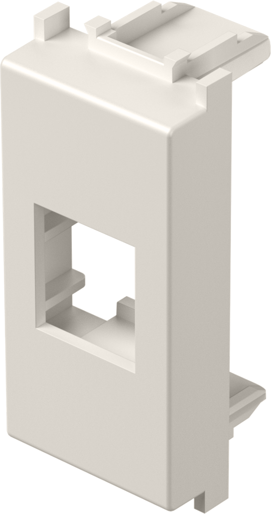 Лицев панел RJ45 Keystone 1 мод. цвят Крем мат Modul TEM