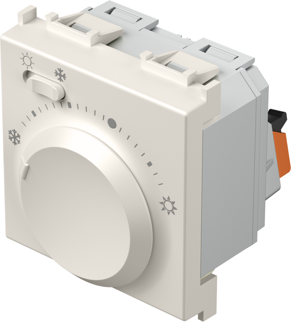 Термостат 5-30°C 230V max 1.5А 2 мод. цвят Крем мат Modul TEM