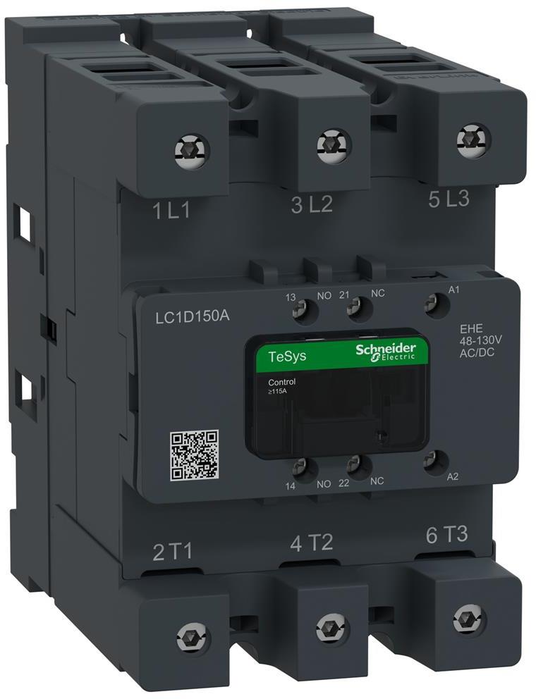 Контактор TeSys D 3P 80kW (150A AC-3) 1NO+1NC 48...130Vac/dc Everlink SE