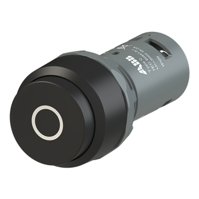 Бутон черен CP33-10B-01 1NC пластмасов ринг Ø22mm Compact ABB