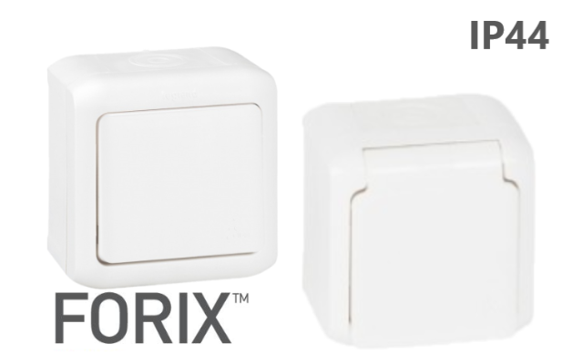 Бели Forix IP44 ключове и контакти Legrand