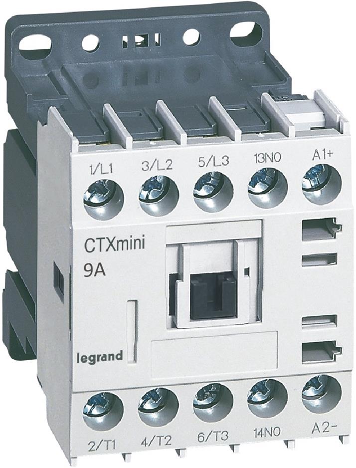 Контактор CTX3 mini 3P 4kW (9A AC-3) 1NO 24V DC Legrand