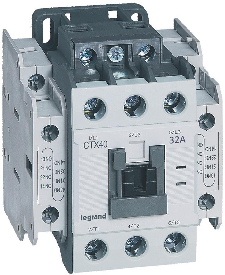 Контактор CTX3-40 3P 15kW (32A AC-3) 2NO-2NC 24V DC Legrand