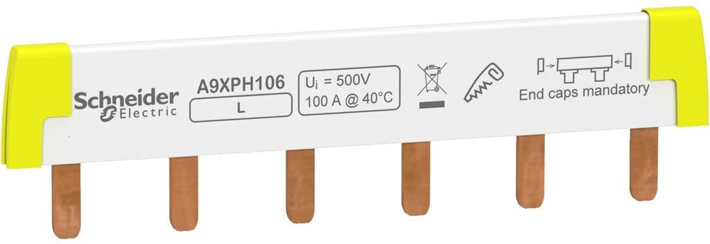 Захранващ гребен Acti 9 1P 16мм2 80A 6 прекъсвача L SE