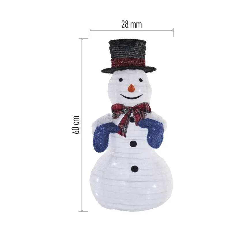 Декорация снежен човек 28х28х60см LED студена светлина IP44 FIGURES EMOS