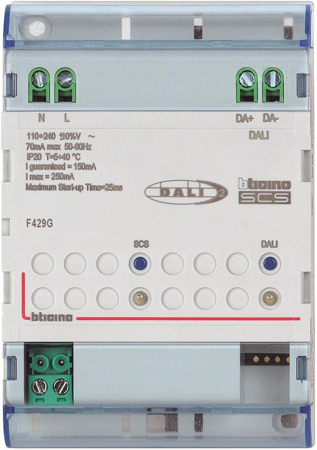 Димер DALI2 1 канал 4 DIN модула My Home Bticino