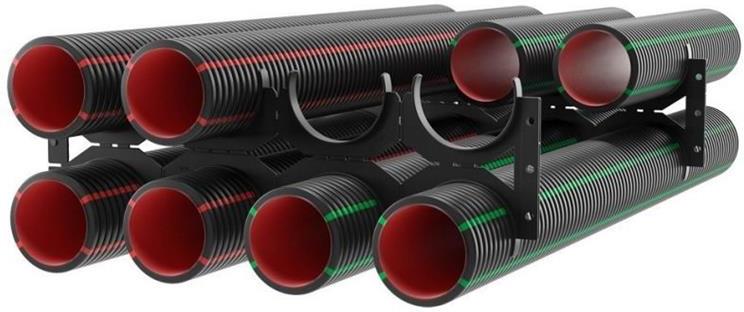 Аранжор за тръба 8х ф90мм цвят Черен HDPE UV Kouvidis