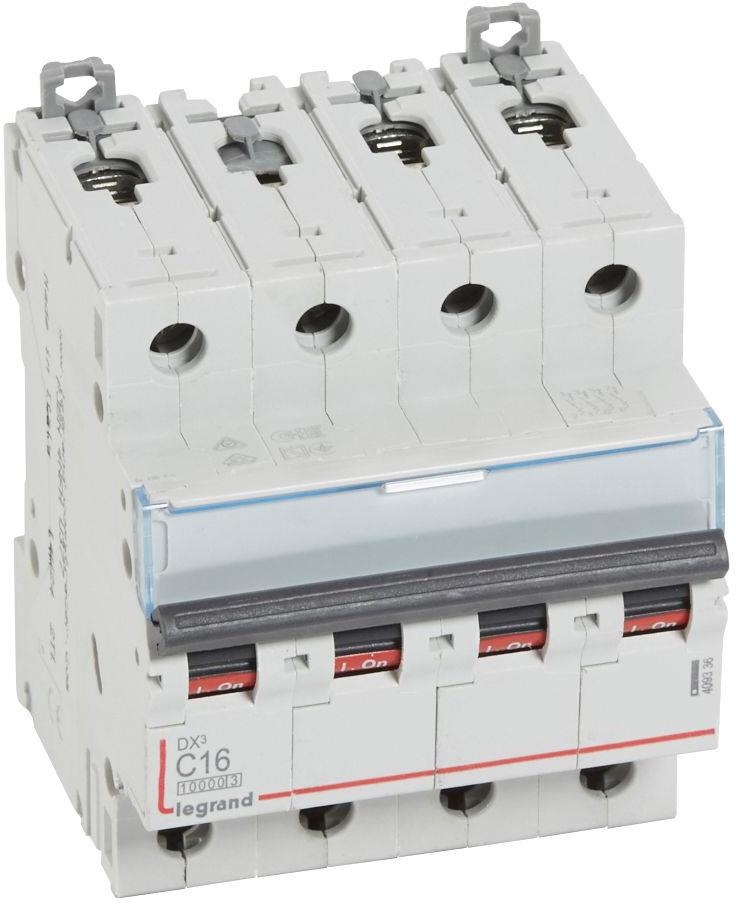 Автоматичен прекъсвач DX3 4P 16A крива С 10kA 4 мод. IT Legrand