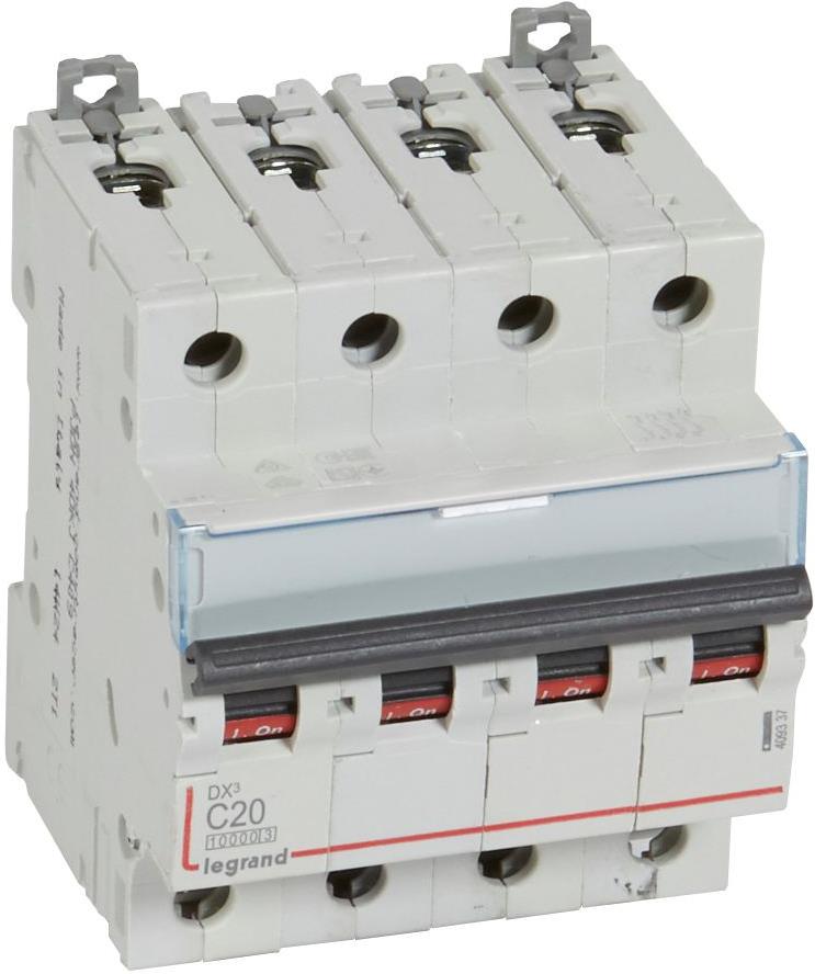 Автоматичен прекъсвач DX3 4P 20A крива С 10kA 4 мод. IT Legrand
