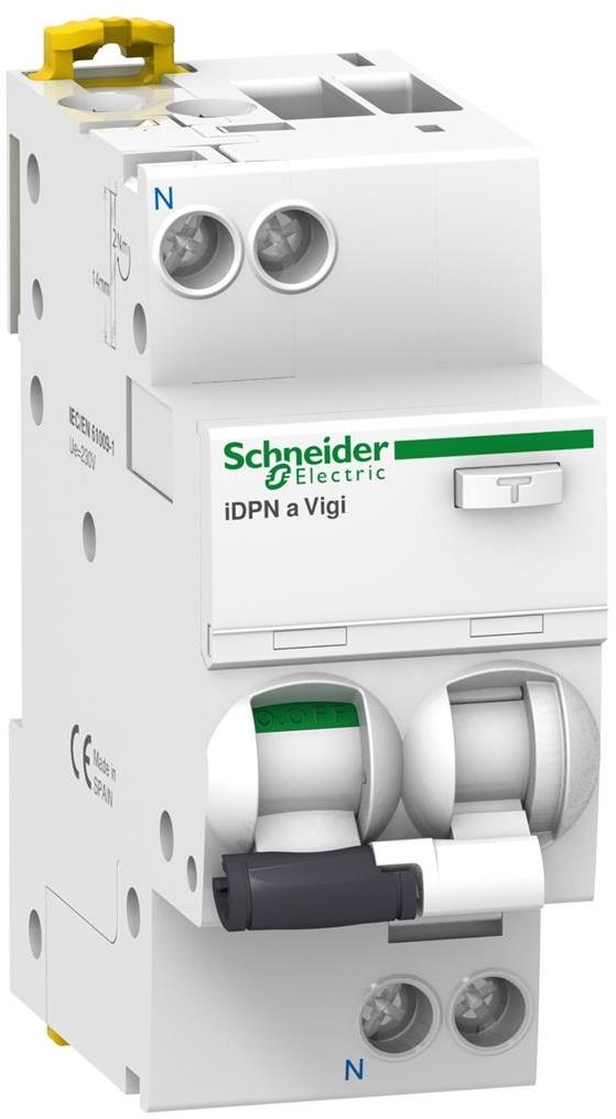 ДТЗ комбинирана Acti 9 iDPN A Vigi 1P+N 16A крива C 30mA тип AC 4.5kA 2 мод. SE