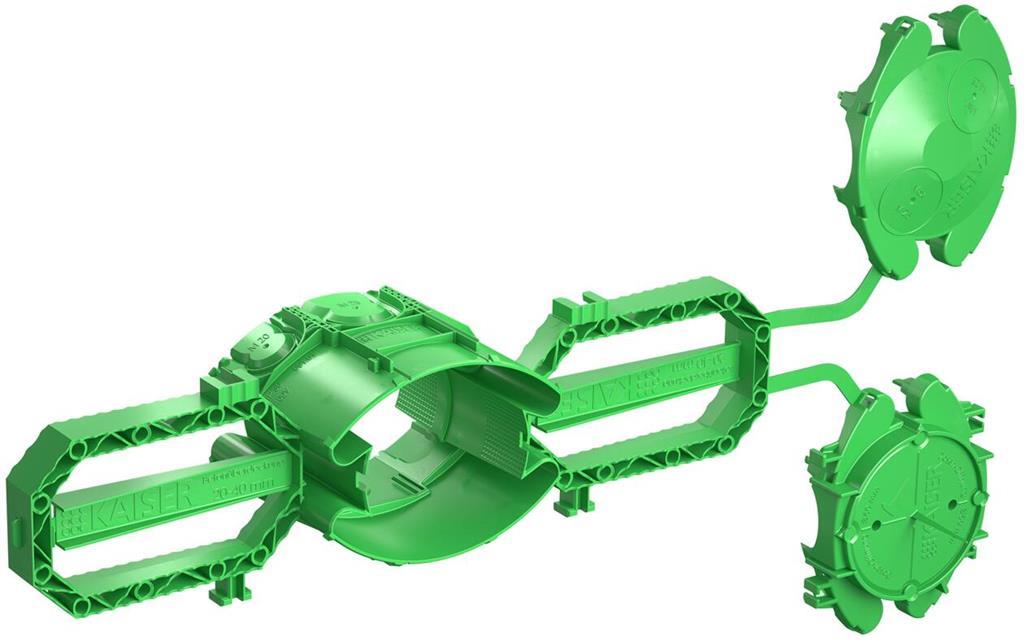 Конзолна кутия за бетон в стена, Ø60мм, дълбочина 90мм, със скоби Prefix, Kaiser