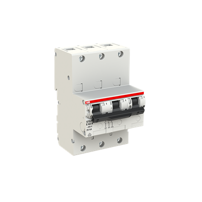 Автоматичен прекъсвач S753DR 3P 63A избираема крива E 25kA ABB
