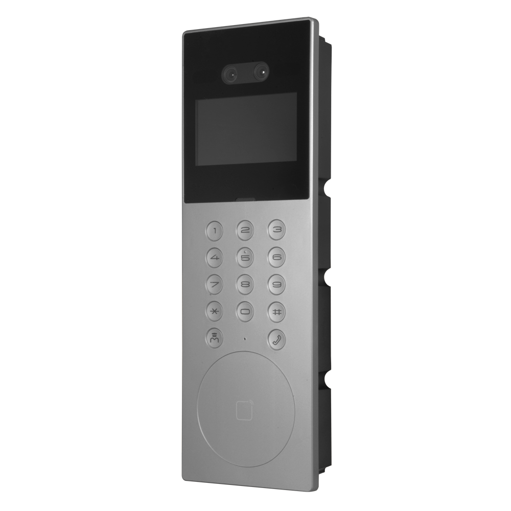 Видео входен панел многоабонатен за скрит монтаж IP65, RFID, 12Vdc, IP система, Hikvision