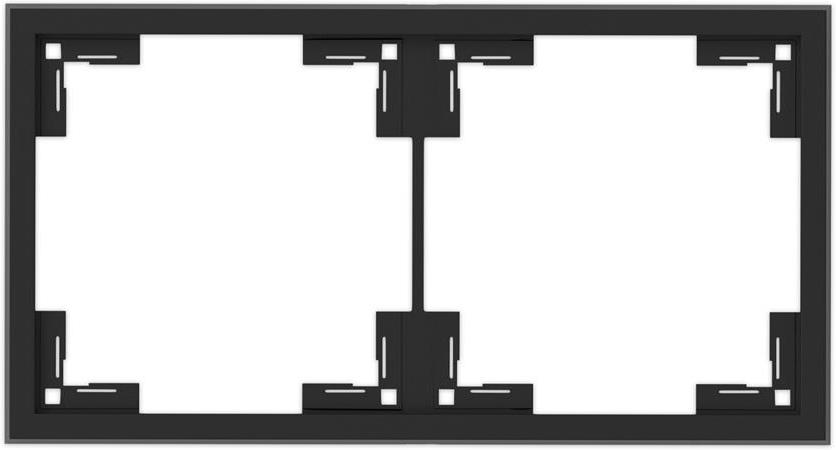 Рамка 2х цвят ЧЕРЕН мат Adria Commel