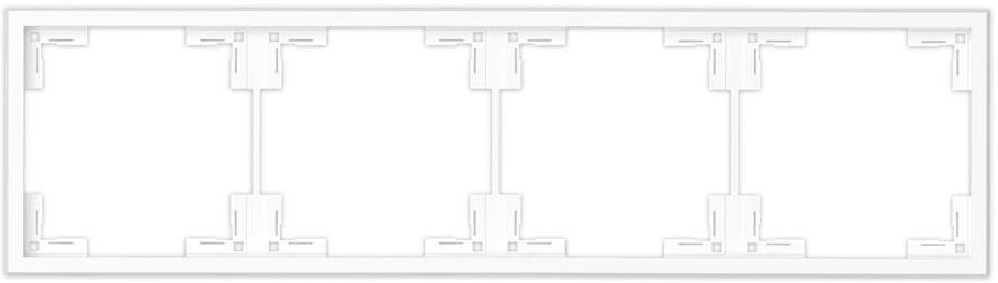 Рамка 4х цвят БЯЛ мат Adria Commel