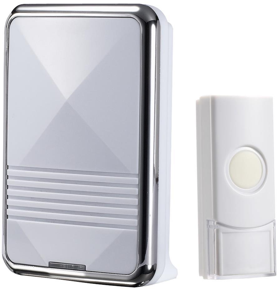 Безжичен звънец БЯЛ LED 36 мелодии 70dB 300 метра Commel