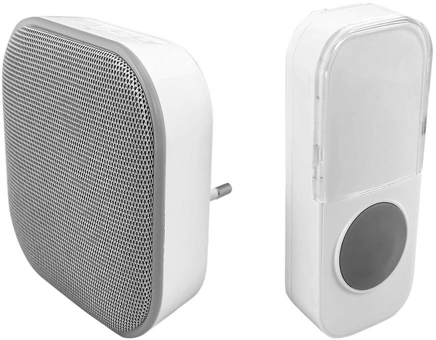 Кинетичен звънец БЯЛ LED 36 мелодии 80dB обхват 150 метра Commel