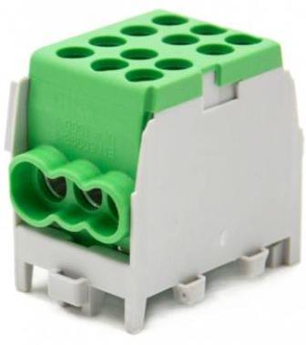 Разпределителен клемен блок HLAK 1P ЗЕЛЕН за кабел 2x35/4x25мм2 DIN монтаж 160A 1000V Pollmann