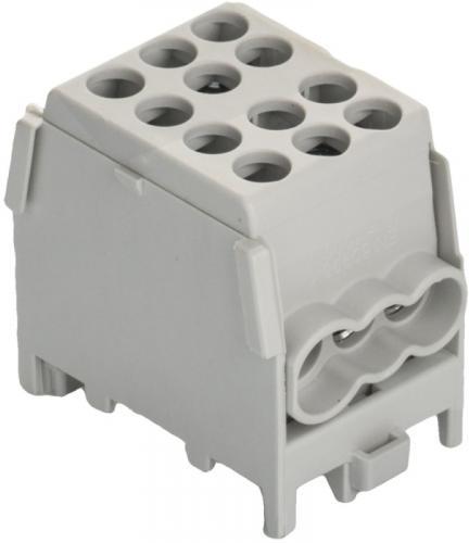Разпределителен клемен блок HLAK 1P СИВ за кабел 2x35/4x25мм2 DIN монтаж 160A 1000V Pollmann