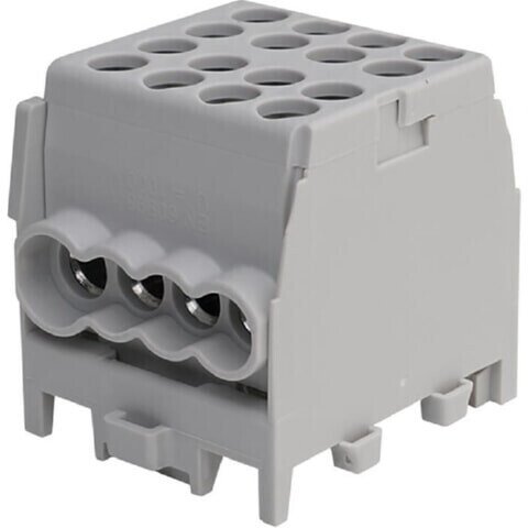 Разпределителен клемен блок HLAK 1P СИВ за кабел 2x25/6x16мм2 DIN монтаж 130A 1000V Pollmann