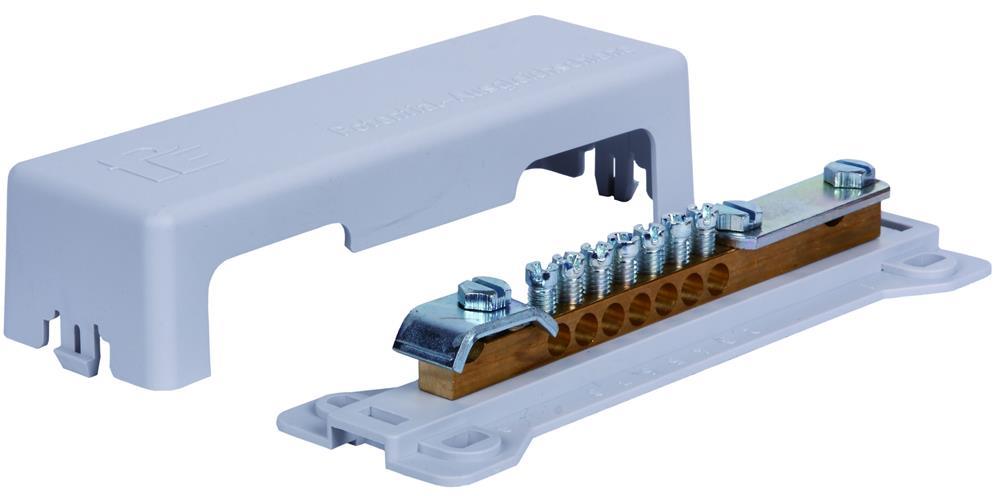Клема за изравняване на потенциала, шина 30х4 / въже Ø8-10, 1x50+7x25 Pollmann