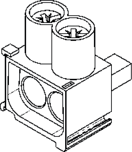 Изолиран конектор СИН към устройство AS/SNK 2x25mm² Pollmann