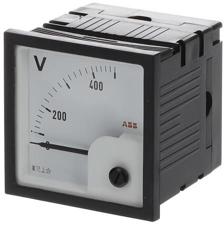 Аналогов волтметър AC 0...250V VLM-1-250/72 за панелен монтаж ABB  /до изчерпване/