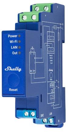 Димер Smart 1х 0/1-10V с мерител за DIN монтаж Shelly Pro Dimmer 0/1-10V PM - 268209S