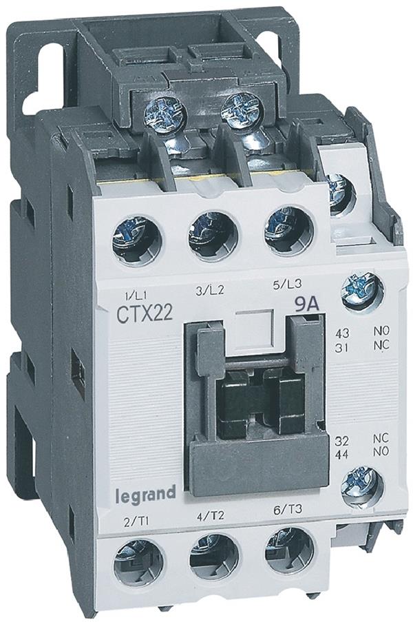 Контактор CTX3-22 3P 4kW (9A AC-3) 1NO-1NC 24V 50/60Hz Legrand