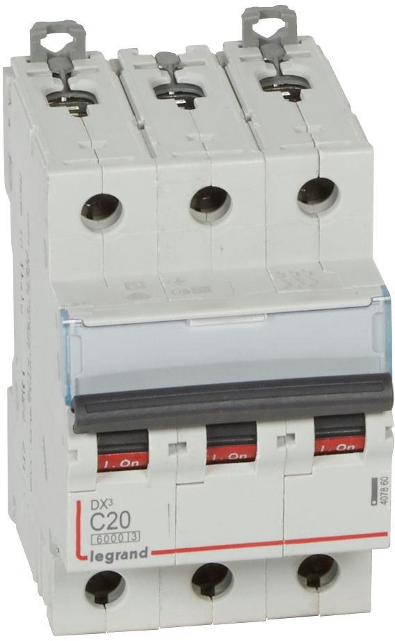 Автоматичен прекъсвач DX3 3P 20A крива С 6kA Legrand