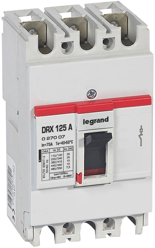 Автомат DRX3 125 TM 3P 75A 10кА фиксиран Legrand