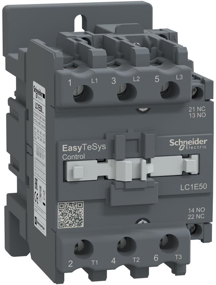 Контактор TeSys E 3P 22kW (50A AC-3) 1NO-1NC 220V 50Hz SE