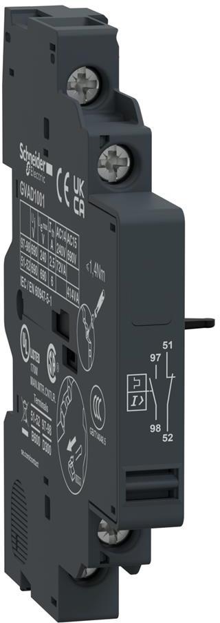 Блок помощни контакти TeSys GVxP 1NO-1NC страничен монтаж SE