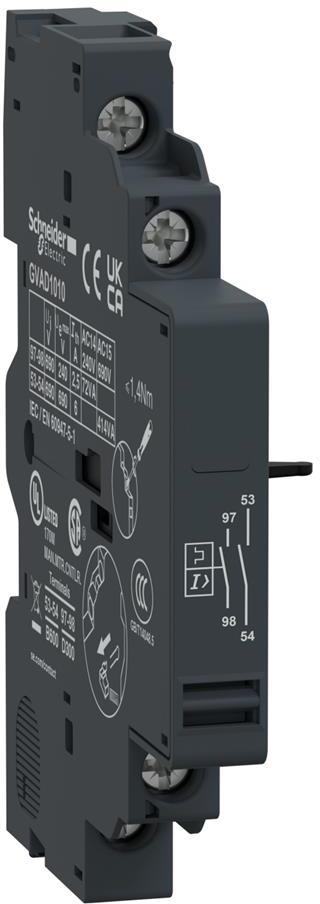 Блок помощни контакти TeSys GVxP 2NO страничен монтаж SE