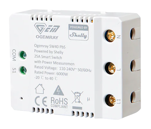 Микромодул Smart реле 1х On/Off 25A изисква неутрала Ogemray Relay - 070885