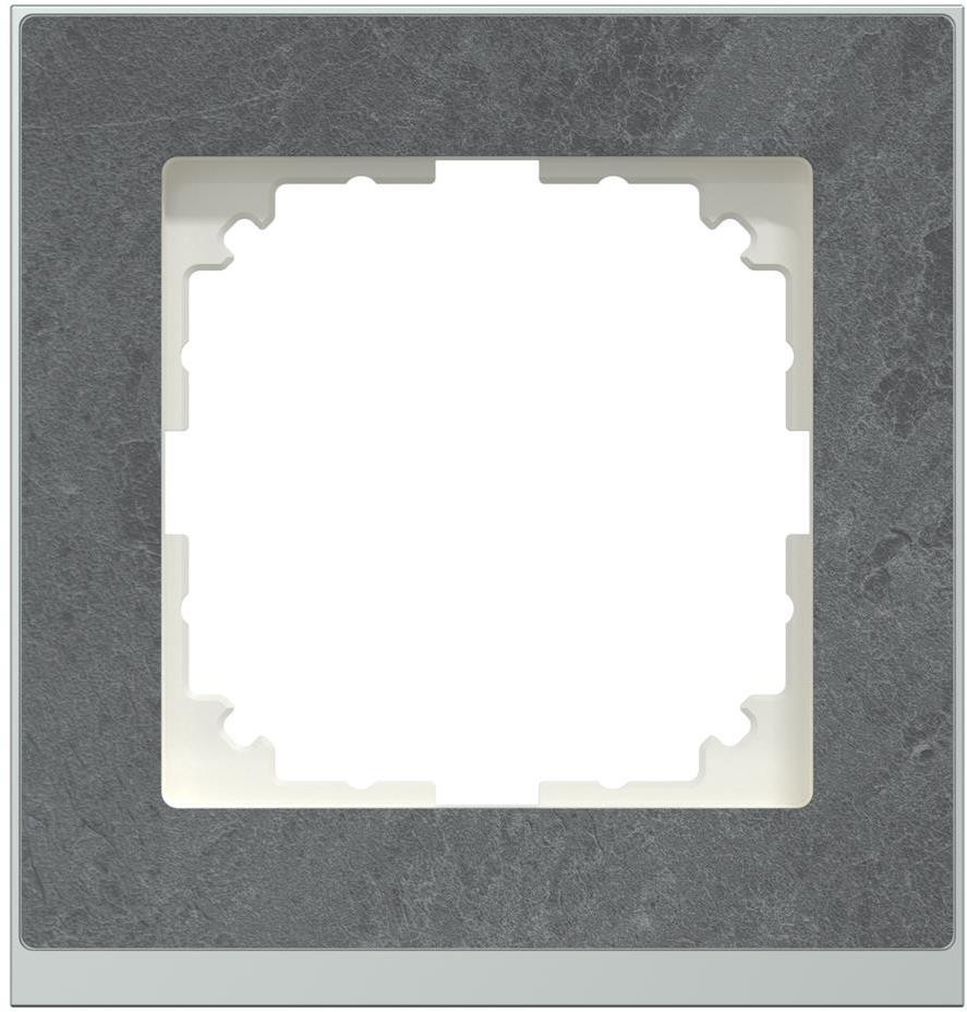 Рамка 1х цвят Камък/Алуминий, M-Pure Decor System M Merten SE
