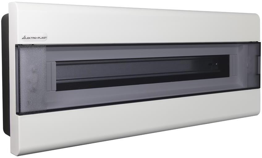 Табло за СКРИТ монтаж 24 мод. с прозрачна врата и Н и РЕ клеми SRp Elektro-Plast