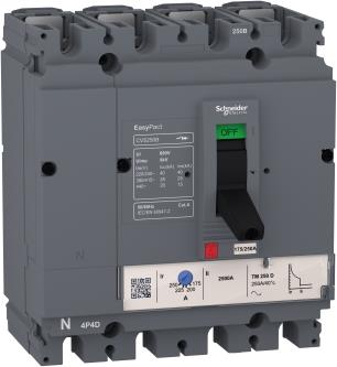 Автомат CVS250B 4P 200А TM 25kA регулируем (In x 0.7...1) SE