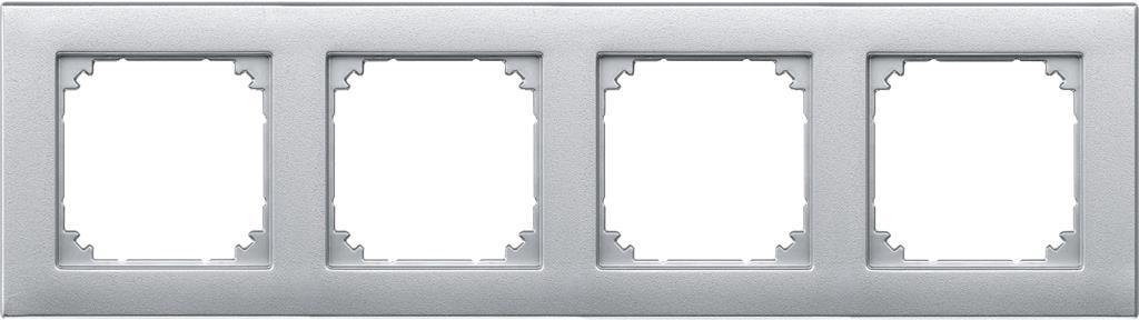 Рамка 4х цвят Алуминий M-Plan System M Merten SE