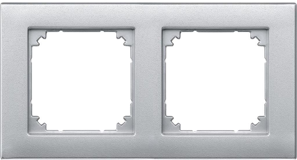 Рамка 2х цвят Алуминий M-Plan System M Merten SE