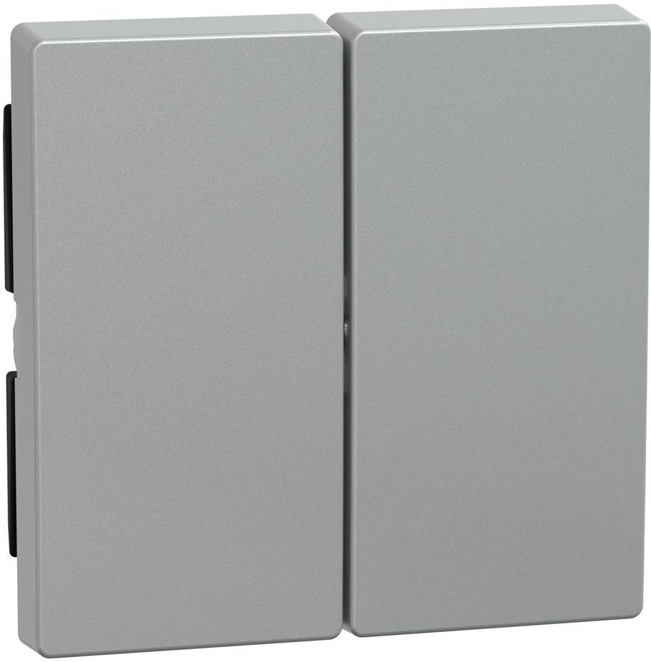 Лицев панел за сериен ключ/бутон цвят Алуминий System M Merten SE