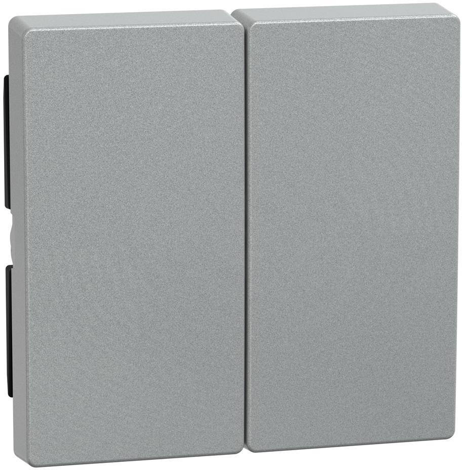 Лицев панел за ключ/бутон за щори цвят Алуминий System M Merten SE