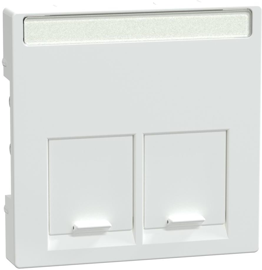 Лицев панел за 2xRJ45 антибактериален цвят Активно бял System M Merten SE
