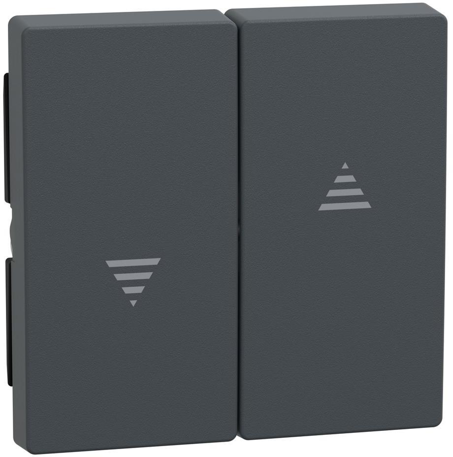 Лицев панел за ключ/бутон за щори цвят Антрацит System M Merten SE