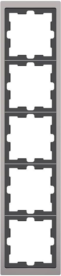 Рамка 5х цвят Никел System Design Merten SE